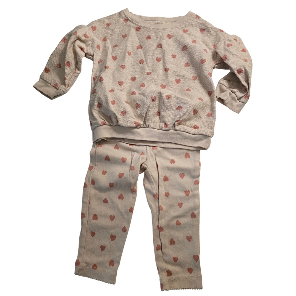 Carters Just One You Baby Girls Heart Print Sweatshirt and Leggings Set 12M